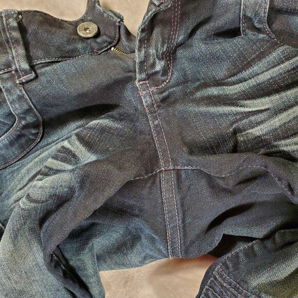 DISH JEANS Paris ultra skinny low rise dark wash L32 biker style Pre-owned - Picture 14 of 14